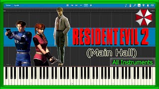 Main Hall 🏛 Resident Evil 2 🧟 All Instruments 🎹 3 [upl. by Brockie]