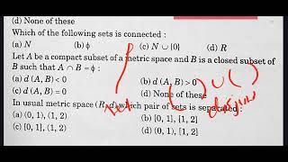 MCQ of metric spaces  Ch 6 and 7  BSc 6th sem maths  mcq  ddu  rmpssu  dbrau  mathvath [upl. by Calida]