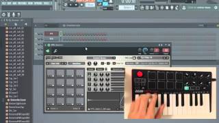 Akai MPK Mini MK2 and FL Studio 12  PADS  Transport Setup [upl. by Dymoke]