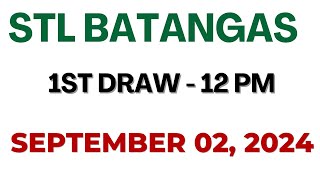 STL Batangas Draw result today live 1200 PM 02 September 2024 [upl. by Ynamreg574]