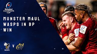 Highlights – Wasps v Munster Rugby Round 1 │Heineken Champions Cup 202122 [upl. by Lisette]