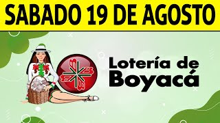 Resultados Lotería de BOYACÁ del Sábado 19 de Agosto de 2023  PREMIO MAYOR 😱💰🚨 [upl. by Anilec]