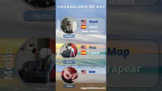 Palabras de Hoy tareas domésticas  Aprende Inglés con Segun2Idioma [upl. by Ayaros]