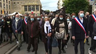 Féminicide dHayange marche blanche en hommage à la victime  AFP Images [upl. by Emanuel]