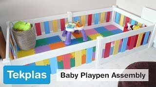 Tekplas Plastic Baby PlayPen Assembley [upl. by Schilling]