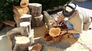 31  Preparing Olivewood Logs for Bowl Blanks [upl. by Kelsey393]