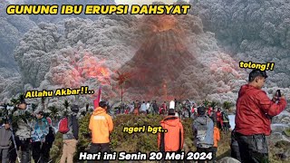 Ngeri  Detik² Gunung Ibu di Halmahera Erupsi Dahsyat [upl. by Mortimer]