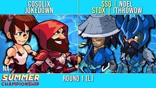 Cosolix amp Jokedown vs noeL amp ithrowow  Losers Round 1  Summer Championship NA Top 8 [upl. by Arivle]