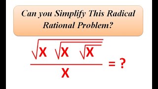 Can you Simplify this Radical Rational Problem maths olympiad questions math mathematics algebra [upl. by Laverna]