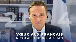 2024  les vœux de Nicolas DupontAignan aux Français • Dissolution Européennes [upl. by Holey]