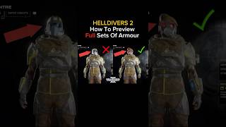 Helldivers 2 How To Preview Full Sets Of Armour In The Warbonds And Superstore [upl. by Neelyar]