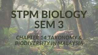 LEARN STPM BIOLOGY SEM 3 CHAPTER 14  TAXONOMY amp BIODIVERSITY  5 HOURS  ​⁠halobudyleezhixuan [upl. by Lennahs551]