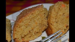 Eggless Carrot Wheat CakeCooker Cake NO MAIDASoft amp Fluffy [upl. by Clementia]