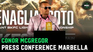 Conor McGregor Press Conference Im not just watching Im a PlayerManager in BKFC [upl. by Yelrebma]