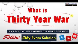 Thirty Year War Hindi  History of English Literature  UGC NET Exam [upl. by Knight500]