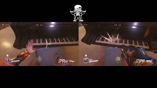 Undertale Megalovania Cover on Piano in Overwatch [upl. by Lombard]