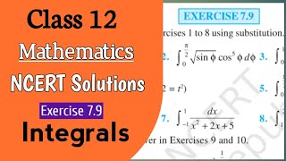 Chapter 7 Integrals  New NCERT Solutions  Class 12 Math  Exercise 79 [upl. by Bucher]