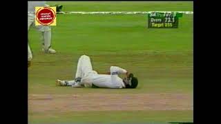 Muhammad Wasim hit on forehead by Fanie devilliers off Mushtaq Ahmed bowling during 1998 Durban Test [upl. by Eniruam287]