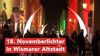 Wismars Altstadt bunt erleuchtet durch Novemberlichter [upl. by Arik]