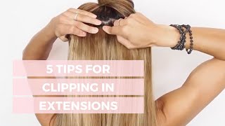 5 Tips For Clipping In Extensions by CASHMERE HAIR® [upl. by Mcgill697]