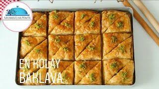 Artık tek tek Açmak Yok✔Çok Kolay Kat kat Çıtır EV BAKLAVASI Baklava Tarifi Masmavi3Mutfakta [upl. by Norbel]