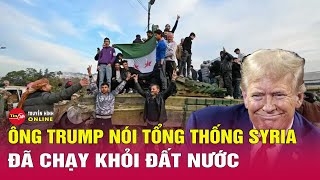 Tổng thống đắc cử Mỹ Donald Trump lên tiếng về việc chính quyền Syria sụp đổ  Tin24h [upl. by Ainoda593]