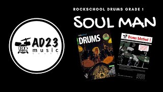 SOUL MAN With Vocals  Rockschool Drums Grade 1 [upl. by Anivas]