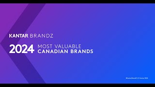 Countdown Video  Kantar BrandZ Canada Top 40 2024 [upl. by Laws]