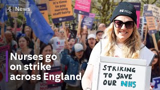 Nurses strikes walkouts affect half of all hospitals in England [upl. by Noivax]