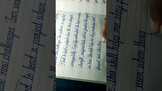 Interview answer for quotWhat is your strengthquot cursivewriting cursivehandwritingenglishhandwriting [upl. by Ymme19]