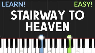 Stairway To Heaven  Led Zeppelin  EASY Piano Tutorial [upl. by Ahsrat]