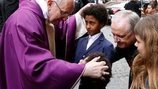 Pope Francis greets faithful at St Anne Parish after mass [upl. by Abijah410]