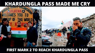 KHARDUNGLA PASS MADE ME CRY  FIRST INTERCEPTOR 650 MARK 2 2021 TO REACH KHARDUNGLA PASS [upl. by Elamor]