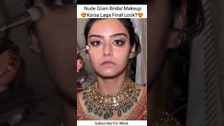 Nude Glam Bridal Makeup Tutorial shorts youtubeshorts makeuptutorial makeup bridal eyemakeup [upl. by Aleira]