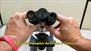 Microscópio Biológico Binocular  DI136B  Digilab Laboratório [upl. by Hbaruas703]