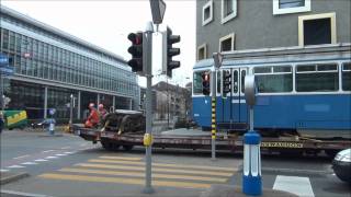 Die letzten 12 VBZ Mirage Tram verlassen Zürich nach Vinnitsa in der Ukraine 23112011 [upl. by Ambert618]