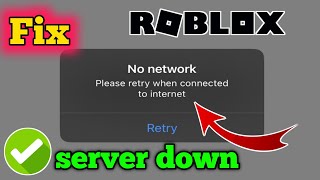 Fix Roblox server down Roblox app No network please retry when connection in internet Android issu [upl. by Daisi]