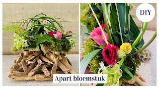 Apart bloemstuk met mooie technieken  DIY Cursus Bloemschikken  155  Carlein Tukkers [upl. by Sammer3]