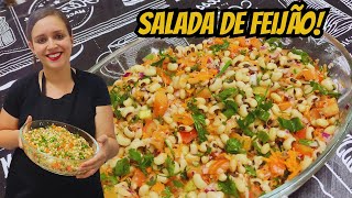 ACOMPANHAMENTO PARA CHURRASCO SIMPLES E BARATO SALADA DE FEIJÃO FRADINHO [upl. by Ailema]