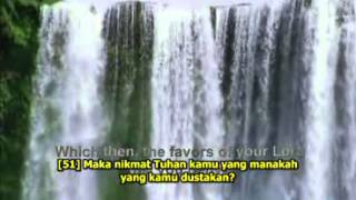 Mishary Rashid AlAfasy  Surah ArRahman The Beneficent Indonesia Translation [upl. by Iclehc]