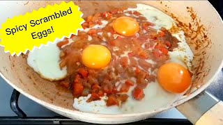 Spicy Scrambled Eggs  Tasty Breakfast Ideas [upl. by Moncear]