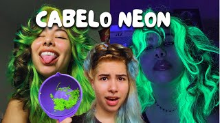 PINTANDO O CABELO DE VERDE NEON💚 [upl. by Madelin]