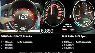 ✔ 2016 Volvo S60 T6 Polestar vs 2016 BMW 340i Sport [upl. by Ahsyekat]