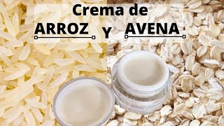 Crema de ARROZ y AVENA para EL ROSTRO Mascarilla de arroz y avena  Elimina manchas y Acne RAPIDO [upl. by Suh626]