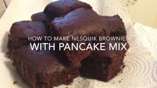 How To Make A NESQUIK Brownie With Pancake Mix no Flour No Sugar No Salt Nothing [upl. by Kinsler]