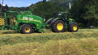 combiné presse enrubanneuse john deere C441R [upl. by Khalin]