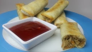 HOW TO MAKE SPRING ROLLS low fat recipe [upl. by Roxane]