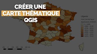 Créer une Carte Thématique Avec Excel amp QGIS GéoMarketing amp Cartographie Statistiques [upl. by Rodger436]