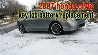 2007 honda civic key fob battery replacement [upl. by Feldt]