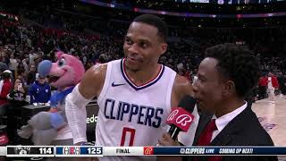 Russell Westbrook talks Clippers comeback Postgame Interview 🎤 [upl. by Lisab]